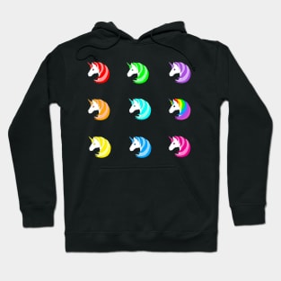 Rainbow unicorn pattern Hoodie